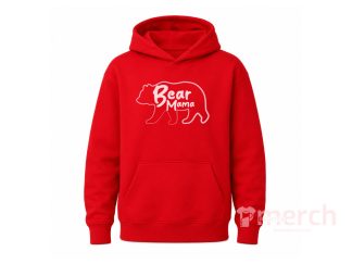 Bear Mama Hoodie — Red