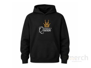 Raised by a Queen Hoodie — Black