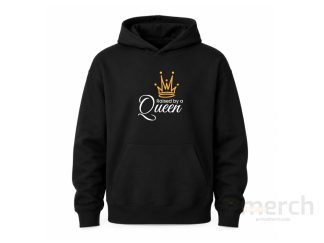 Raised by a Queen Hoodie — Black